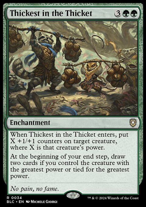 Thickest in the Thicket, Bloomburrow Commander #34, Magic: The Gathering card