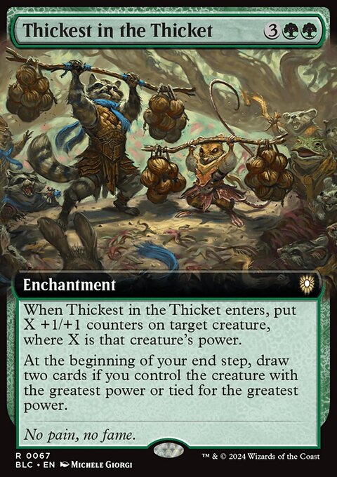 Thickest in the Thicket, Bloomburrow Commander #67, Magic: The Gathering card