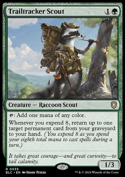 Trailtracker Scout, Bloomburrow Commander #35, Magic: The Gathering card