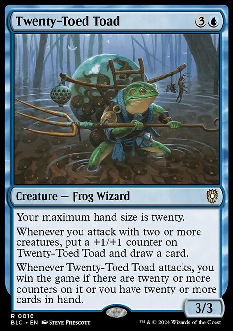Twenty-Toed Toad, Bloomburrow Commander #16, Magic: The Gathering card