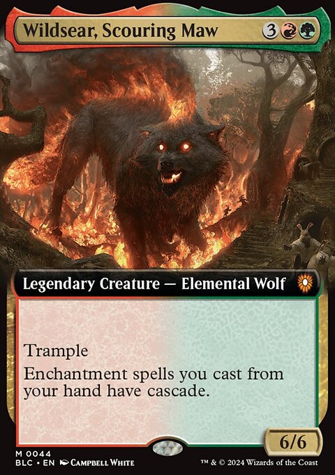 Wildsear, Scouring Maw, Bloomburrow Commander #44, Magic: The Gathering card