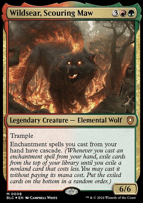 Wildsear, Scouring Maw, Bloomburrow Commander #8, Magic: The Gathering card