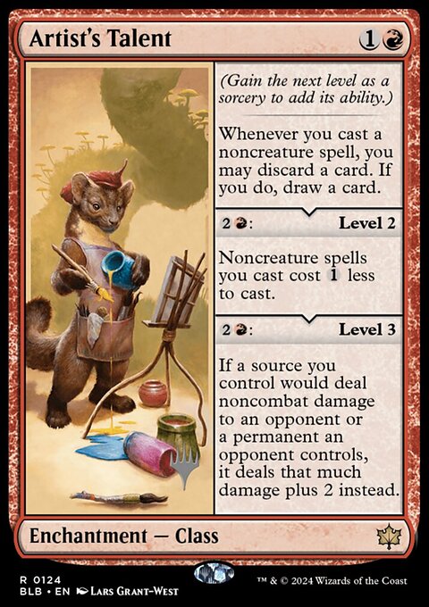 Artist's Talent, Bloomburrow Promos #124p, Magic: The Gathering card