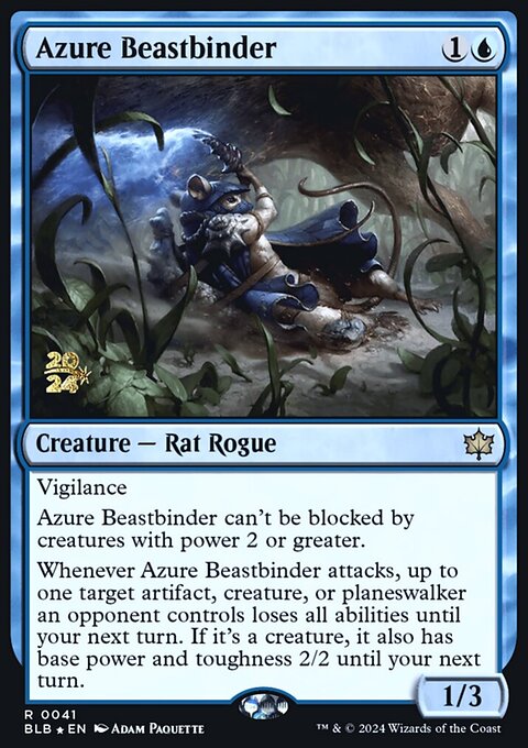 Azure Beastbinder, Bloomburrow Promos #41s, Magic: The Gathering card