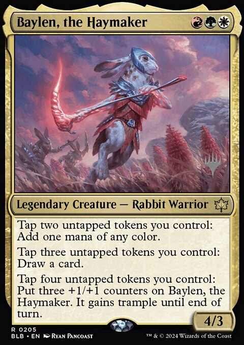Baylen, the Haymaker, Bloomburrow Promos #205p, Magic: The Gathering card