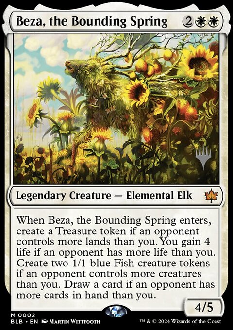 Beza, the Bounding Spring, Bloomburrow Promos #2p, Magic: The Gathering card