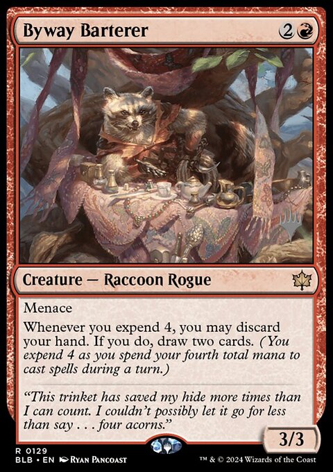 Byway Barterer, Bloomburrow Promos #129p, Magic: The Gathering card