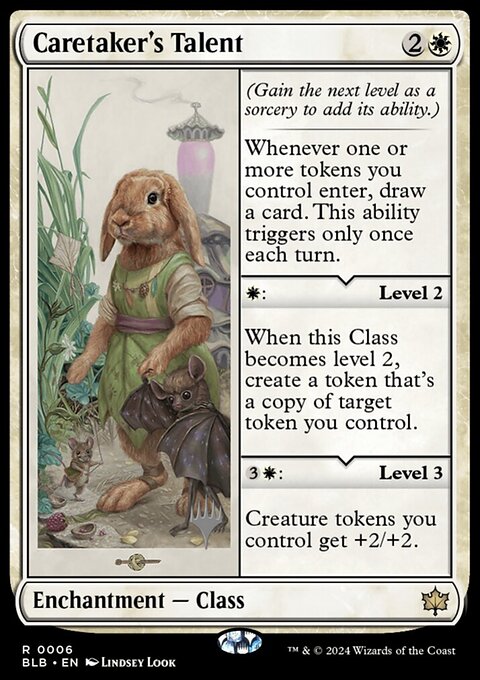 Caretaker's Talent, Bloomburrow Promos #6p, Magic: The Gathering card