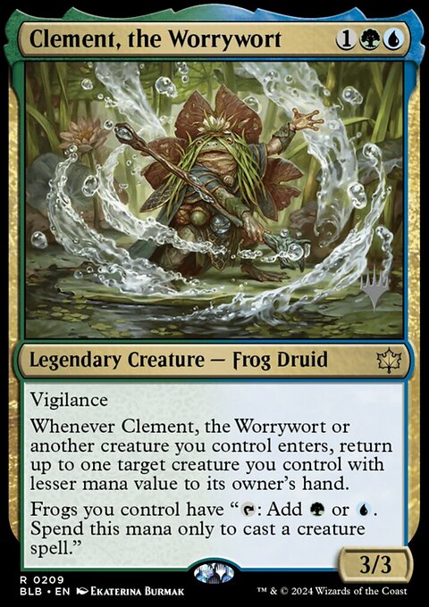 Clement, the Worrywort, Bloomburrow Promos #209p, Magic: The Gathering card