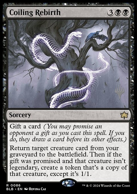 Coiling Rebirth, Bloomburrow Promos #86p, Magic: The Gathering card