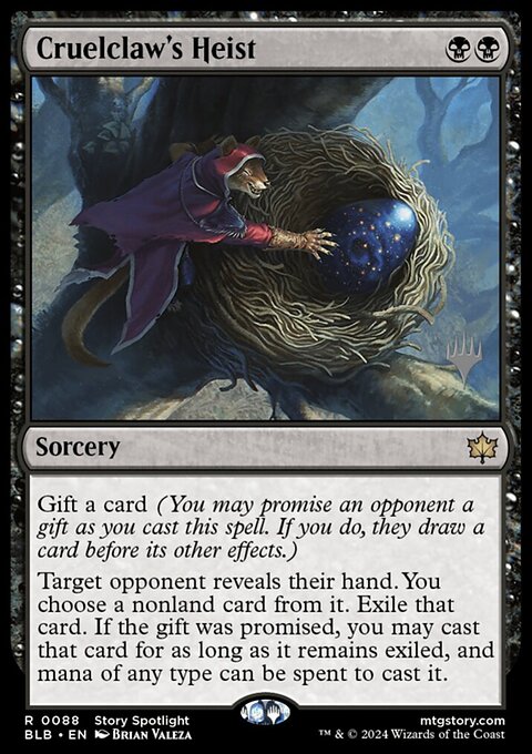 Cruelclaw's Heist, Bloomburrow Promos #88p, Magic: The Gathering card