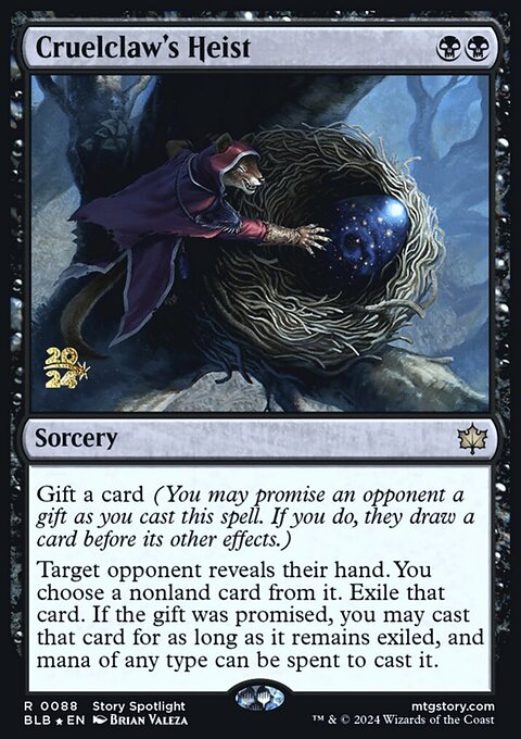 Cruelclaw's Heist, Bloomburrow Promos #88s, Magic: The Gathering card