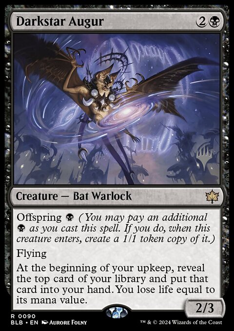 Darkstar Augur, Bloomburrow Promos #90p, Magic: The Gathering card
