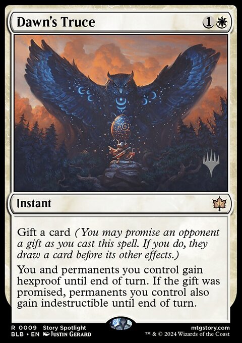 Dawn's Truce, Bloomburrow Promos #9p, Magic: The Gathering card