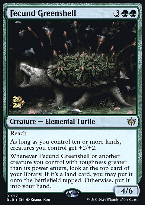 Fecund Greenshell, Bloomburrow Promos #171s, Magic: The Gathering card