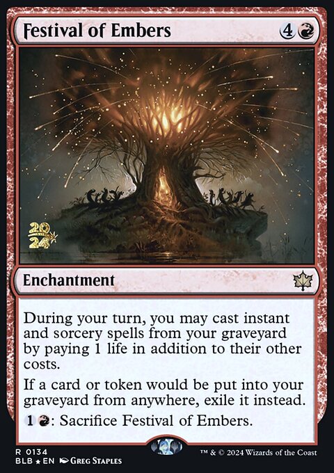 Festival of Embers, Bloomburrow Promos #134s, Magic: The Gathering card