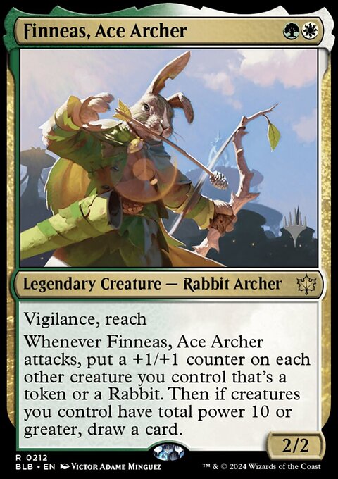 Finneas, Ace Archer, Bloomburrow Promos #212p, Magic: The Gathering card