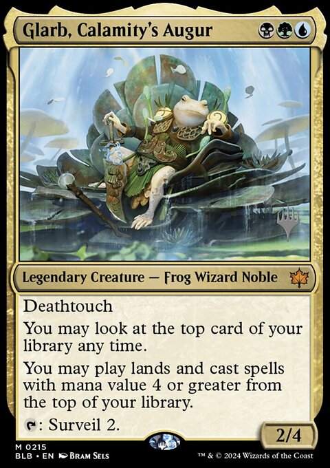 Glarb, Calamity's Augur, Bloomburrow Promos #215p, Magic: The Gathering card