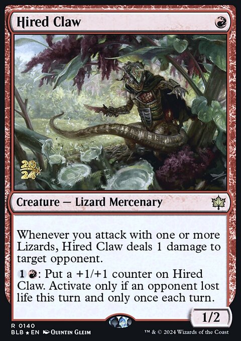 Hired Claw, Bloomburrow Promos #140s, Magic: The Gathering card