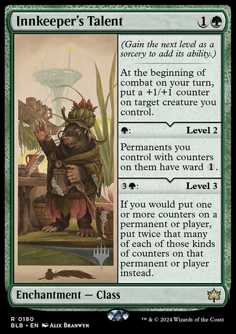 Innkeeper's Talent, Bloomburrow Promos #180p, Magic: The Gathering card