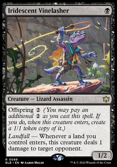 Iridescent Vinelasher, Bloomburrow Promos #99p, Magic: The Gathering card