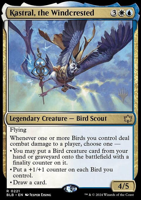 Kastral, the Windcrested, Bloomburrow Promos #221p, Magic: The Gathering card