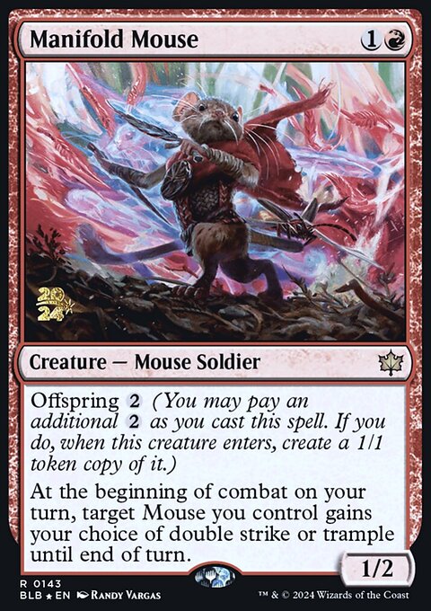 Manifold Mouse, Bloomburrow Promos #143s, Magic: The Gathering card