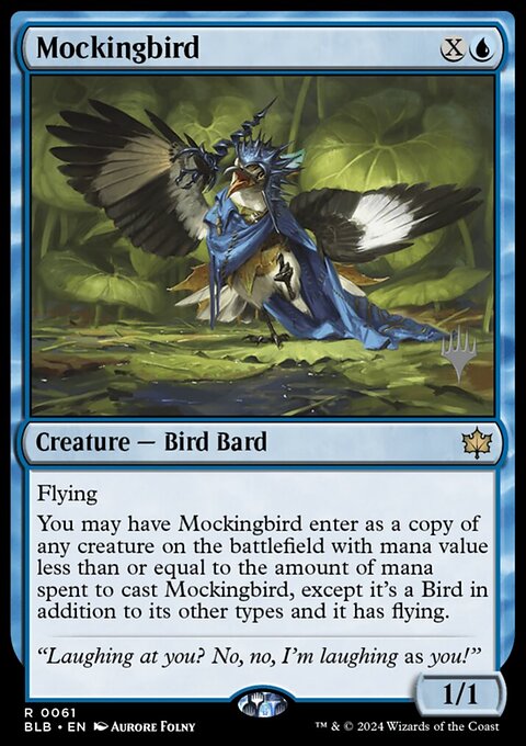 Mockingbird, Bloomburrow Promos #61p, Magic: The Gathering card