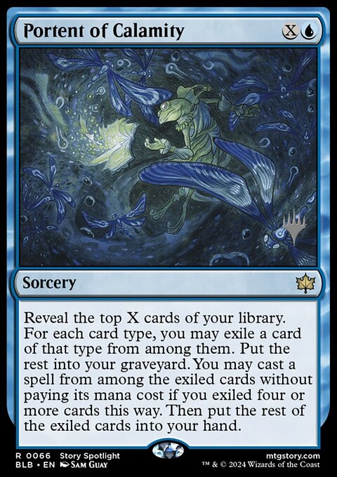 Portent of Calamity, Bloomburrow Promos #66p, Magic: The Gathering card