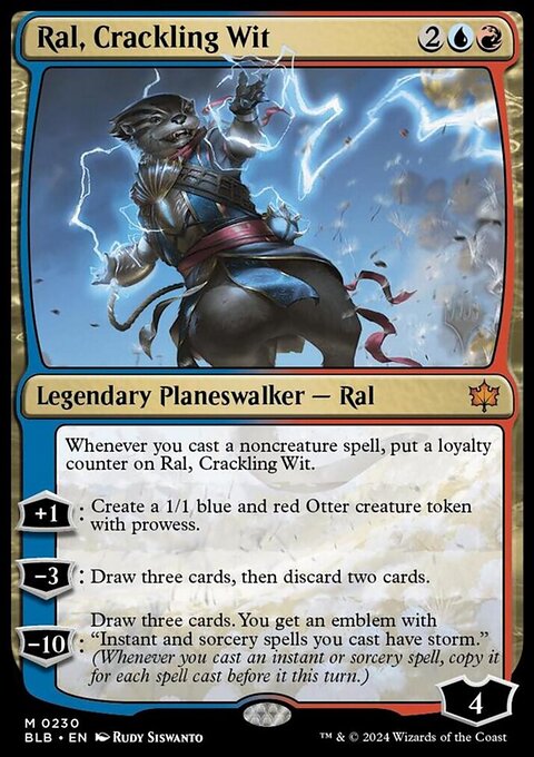 Ral, Crackling Wit, Bloomburrow Promos #230p, Magic: The Gathering card
