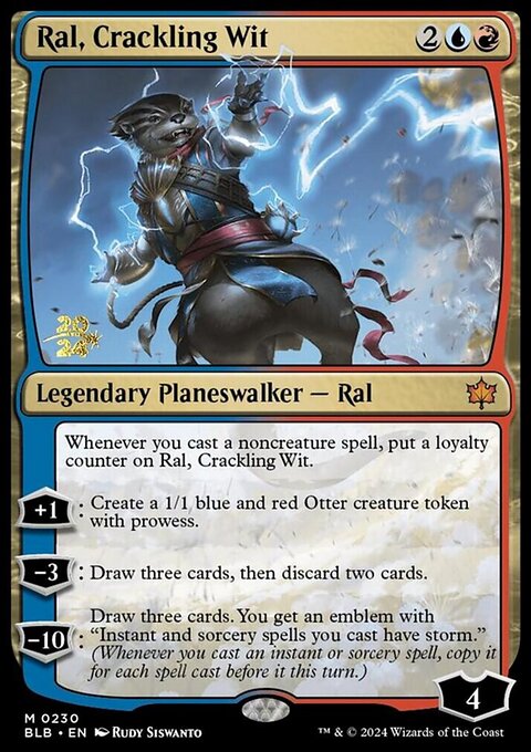 Ral, Crackling Wit, Bloomburrow Promos #230s, Magic: The Gathering card