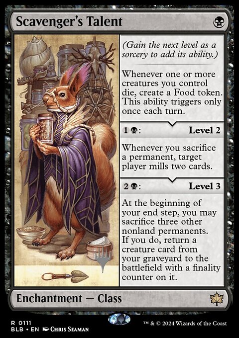 Scavenger's Talent, Bloomburrow Promos #111p, Magic: The Gathering card