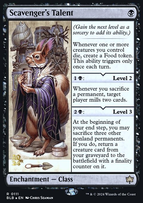 Scavenger's Talent, Bloomburrow Promos #111s, Magic: The Gathering card