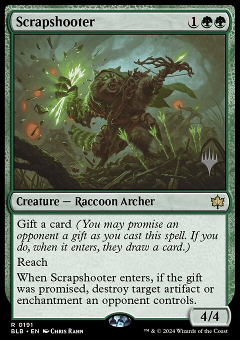 Scrapshooter, Bloomburrow Promos #191p, Magic: The Gathering card