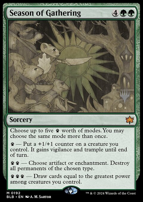 Season of Gathering, Bloomburrow Promos #192p, Magic: The Gathering card