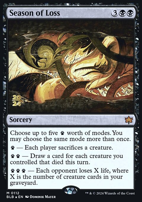 Season of Loss, Bloomburrow Promos #112s, Magic: The Gathering card