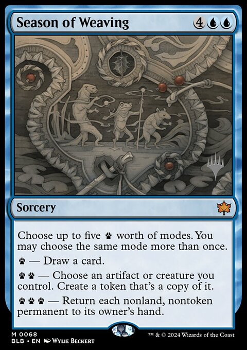 Season of Weaving, Bloomburrow Promos #68p, Magic: The Gathering card