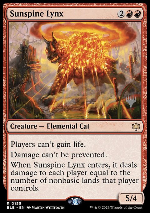 Sunspine Lynx, Bloomburrow Promos #155p, Magic: The Gathering card