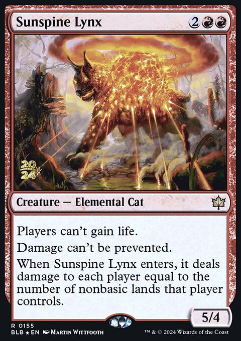 Sunspine Lynx, Bloomburrow Promos #155s, Magic: The Gathering card