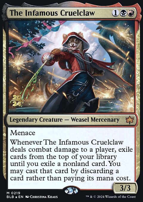 The Infamous Cruelclaw, Bloomburrow Promos #219s, Magic: The Gathering card