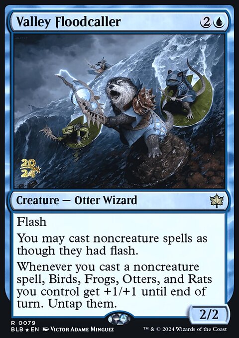 Valley Floodcaller, Bloomburrow Promos #79s, Magic: The Gathering card