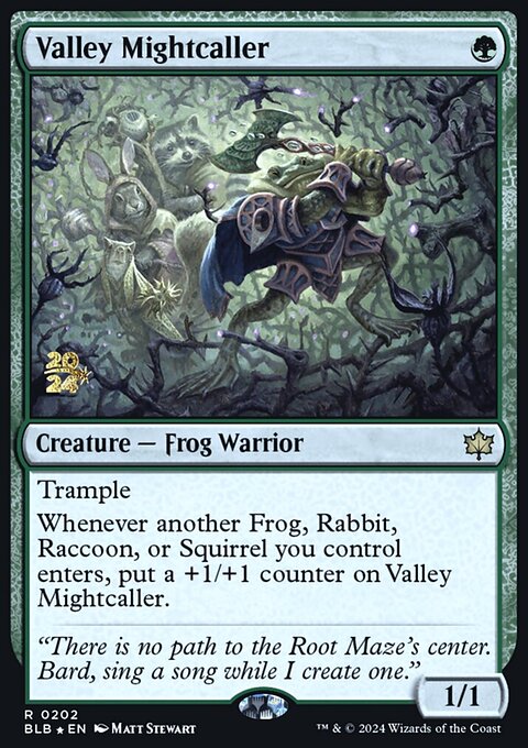 Valley Mightcaller, Bloomburrow Promos #202s, Magic: The Gathering card
