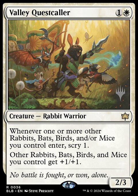 Valley Questcaller, Bloomburrow Promos #36p, Magic: The Gathering card