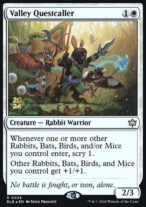 Valley Questcaller, Bloomburrow Promos #36s, Magic: The Gathering card