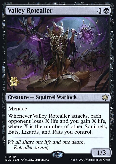 Valley Rotcaller, Bloomburrow Promos #119s, Magic: The Gathering card