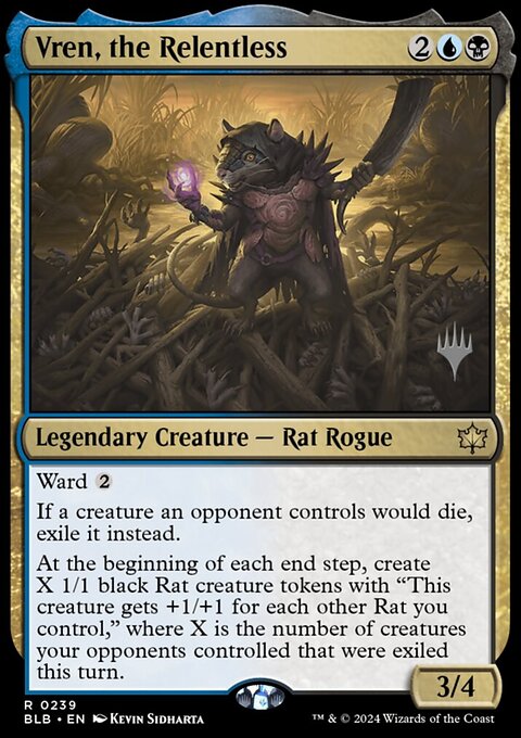 Vren, the Relentless, Bloomburrow Promos #239p, Magic: The Gathering card