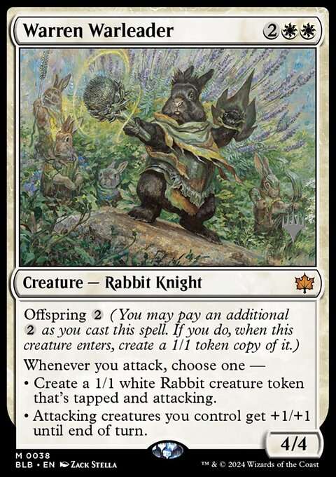 Warren Warleader, Bloomburrow Promos #38p, Magic: The Gathering card