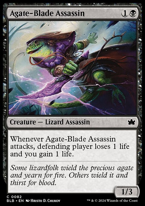 Agate-Blade Assassin, Bloomburrow #82, Magic: The Gathering card