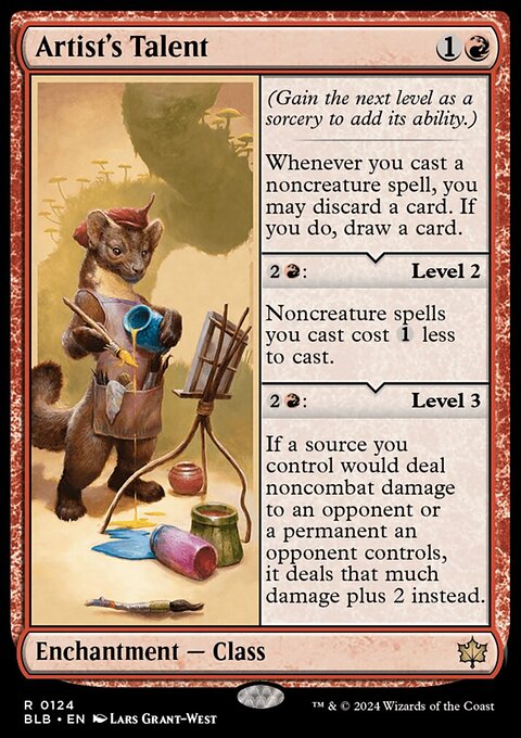 Artist's Talent, Bloomburrow #124, Magic: The Gathering card