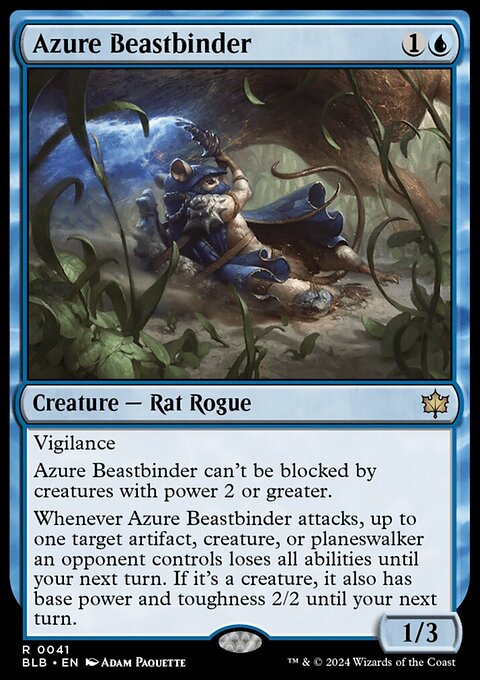 Azure Beastbinder, Bloomburrow #41, Magic: The Gathering card